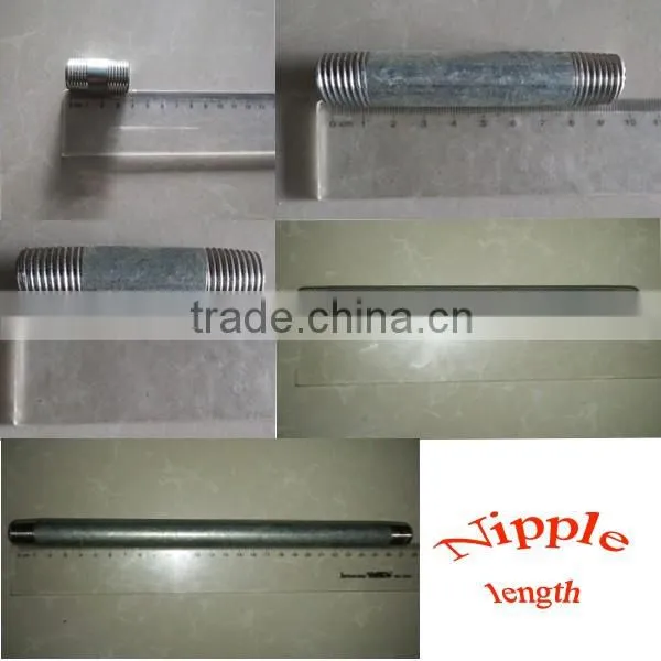dn15 dn20 threaded black plumbing pipe nipple