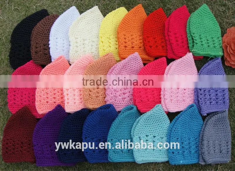 Multi colors kufi hat,crochet knit hats baby crochet hat