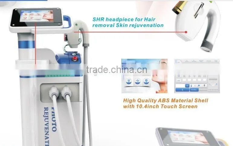 2016 New designed two handles vertical elight IPL SHR Fast Hair Removal beauty machine wholesale ipl hair removal