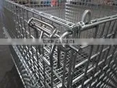 Aceally Foldable wire mesh pallet box/demountable steel storage cage for sale