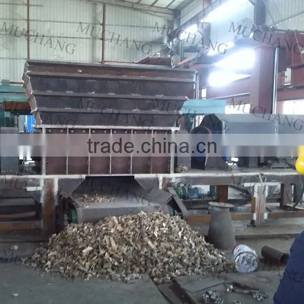 Used for waste tire wood pallet twin shaft shredder