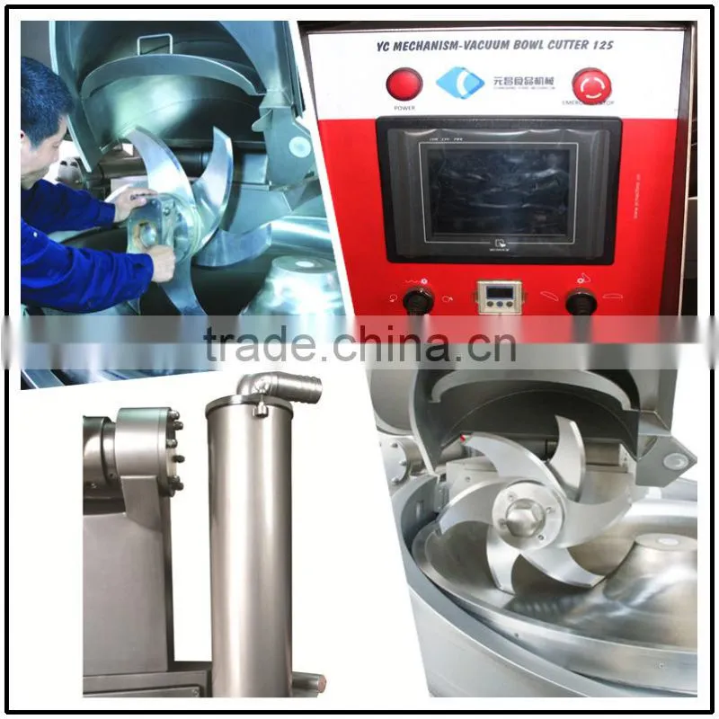 High-speed Vacuum Meat Bowl Cutter For Sausage / Bowl Chopper Machine For Meat Processing