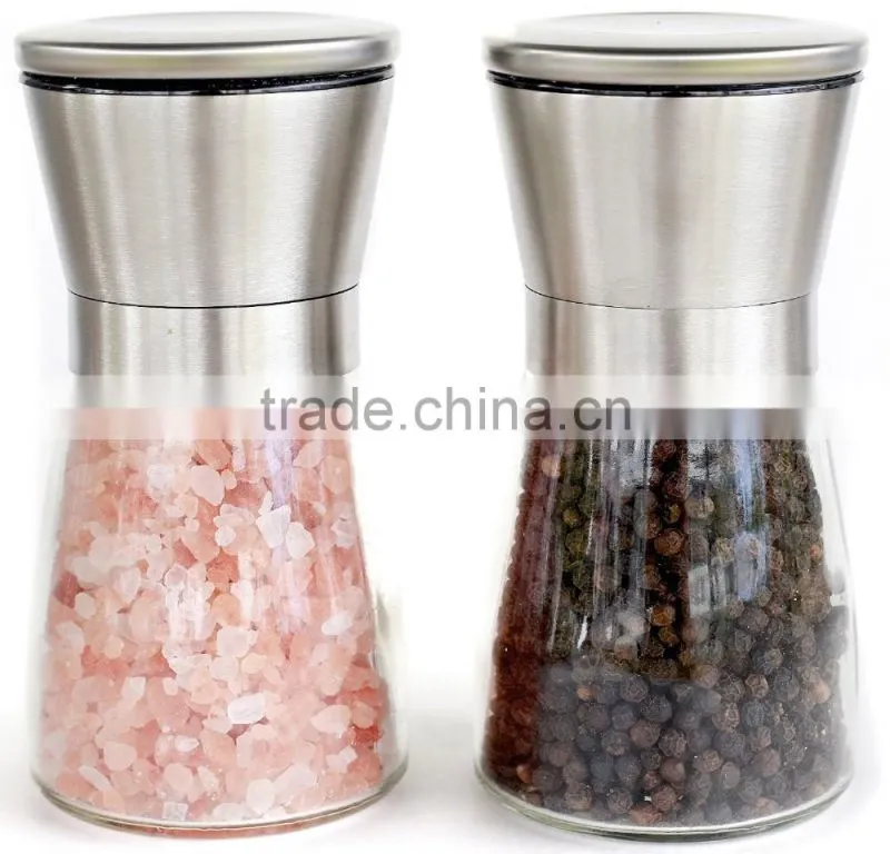 304 Stainless steel 18/8 Salt and Pepper Grinder Set
