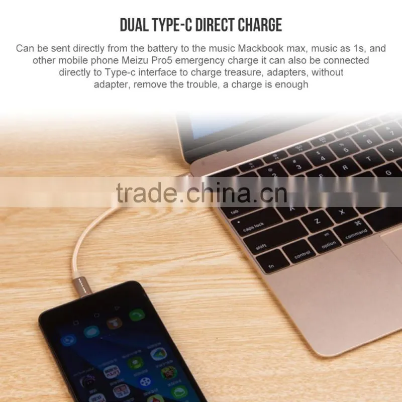 Voxlink 1m TYPE-C Male to Male Mobile Phone Data Cable Charging Cable Nylon Braided Metal Wire Type C to Type C Cable