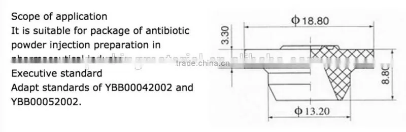The nww butyl rubber stopper for injection vial