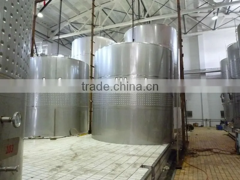 Stainless steel 304 dimple jacket wine fermentation tank/cooling jacket wine tank