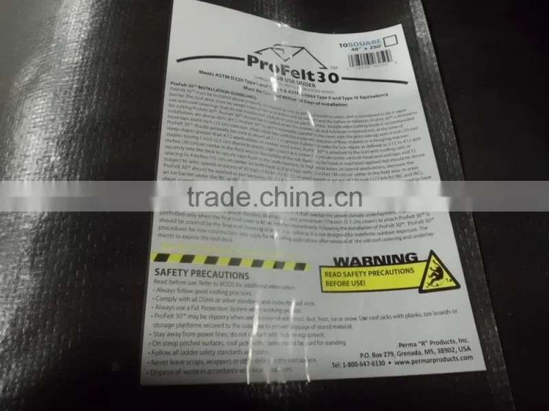synthetic roofing underlayment