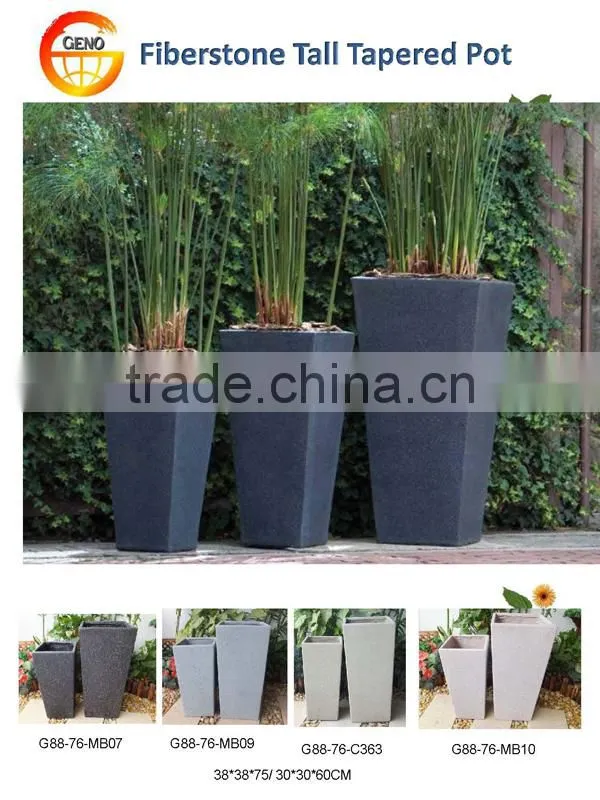 Tall Tapered Square Planter For Super Mall Decor