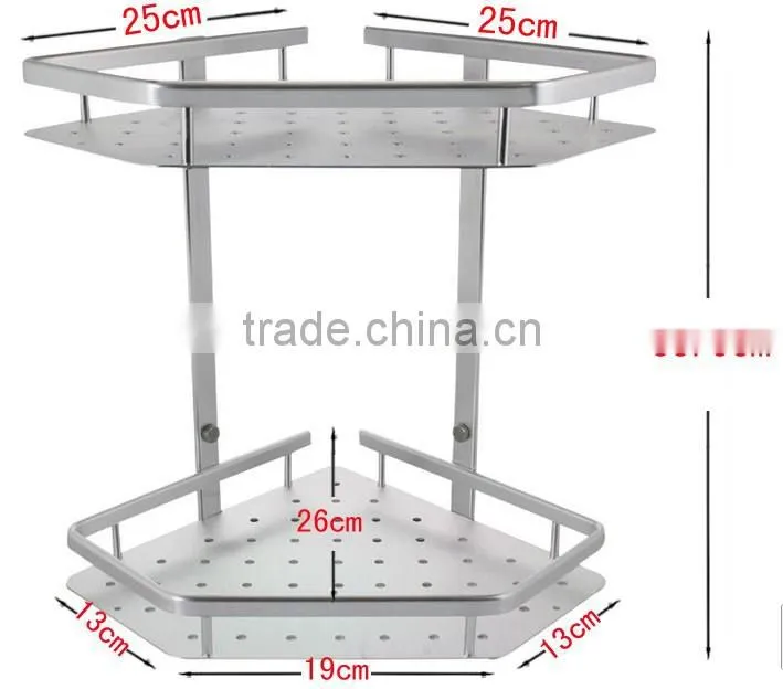 Double corner shelf,bathroom basket