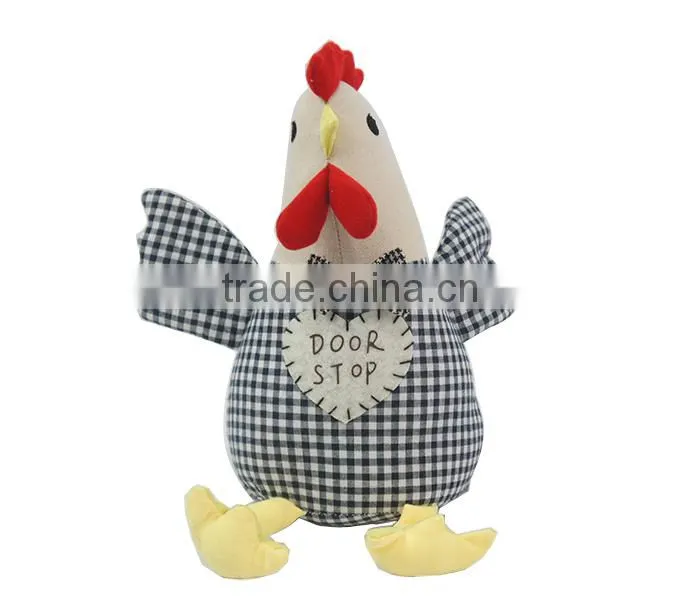 Store More Cute Animal Cotton Cock Door Stop with Bow-Tie