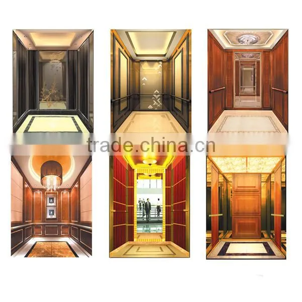 Beautiful Color Etching Stainless Steel Interior Elevator Cabin Decoration