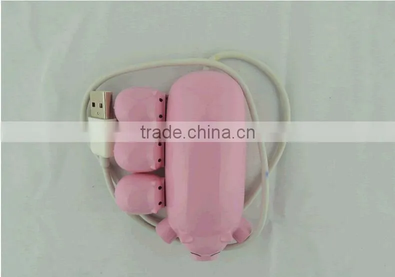 2015 Best Selling pig shape USB hub Creative 3 USB Connect computer USB hub