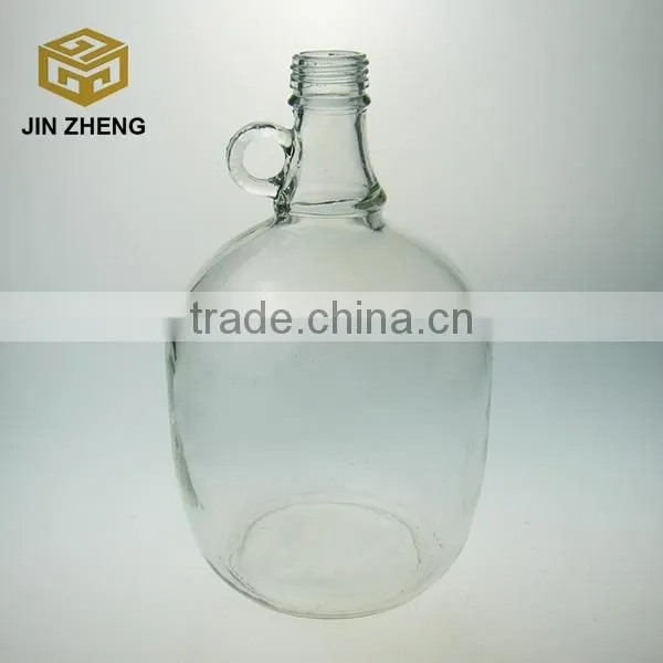 3000ml clear glass wine bottle with handle china manufacture