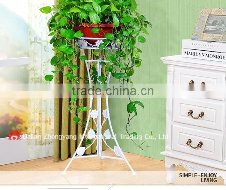 Office decoration metal spray paint multicolor flower stand for tables