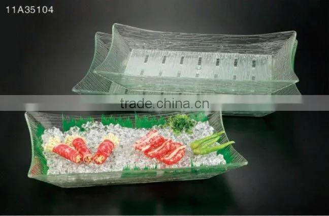 Hotel acrylic display plate and dish for sanshimi