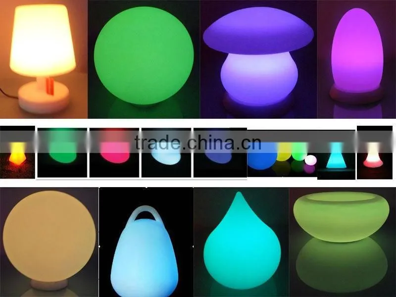 decorative led light up different shape lamps /16 color changing festival decorating rechargeable lamps