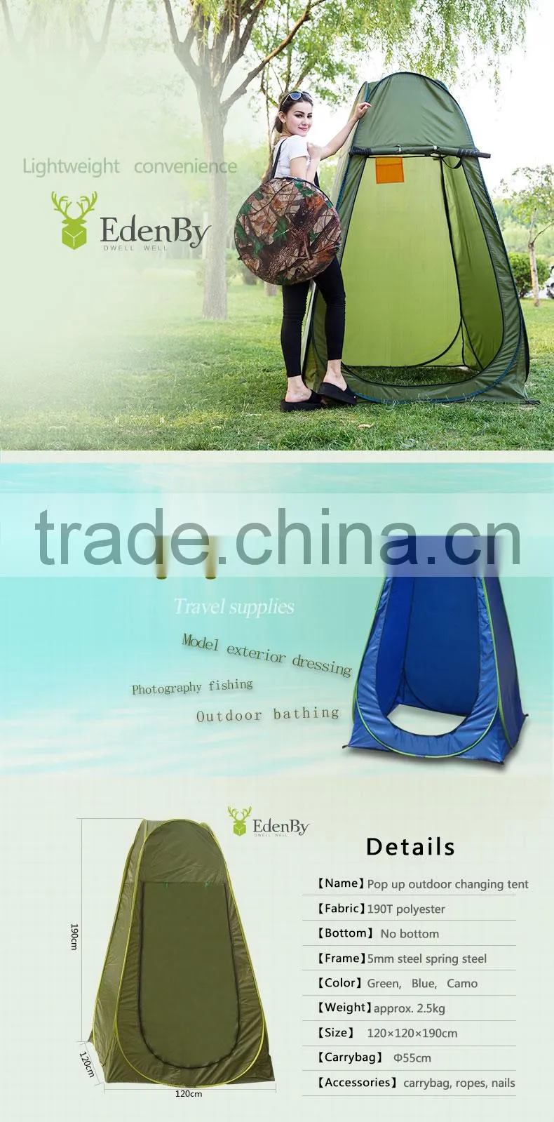 Automatic pop up tent