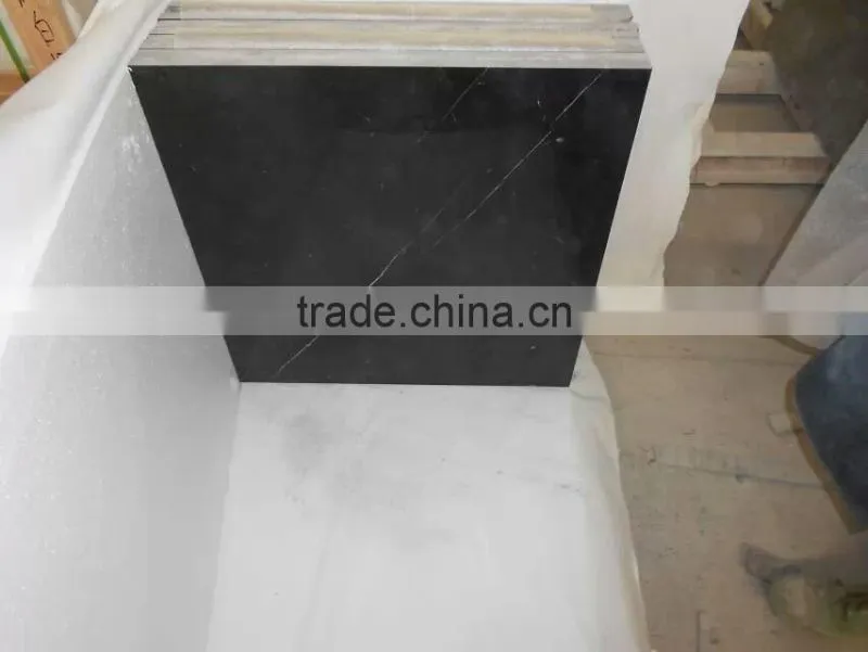 Nero Oriental black marble tile and slab