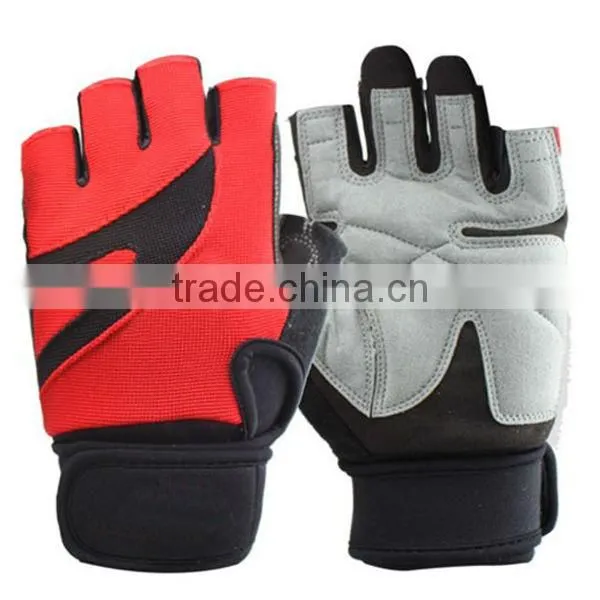 Pro fit fingerless workout gym fitness weight gloves for weight lifting