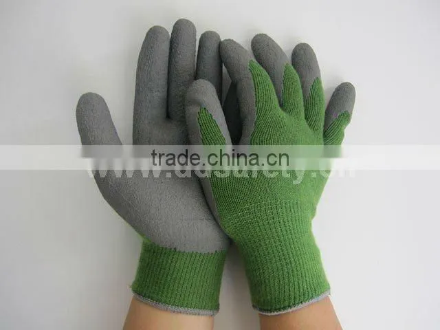 DDSAFETY Knitted With Foam Latex Garden Glove Safety Gloves