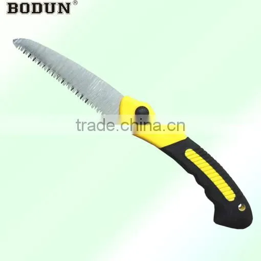 B9004 Good style yellow with black ABS and TPR folding saw&pruning saw&hand saw
