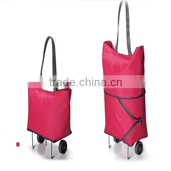 Foldable Collapsible Rolling Wheeled Shopping Market Trolley Cart