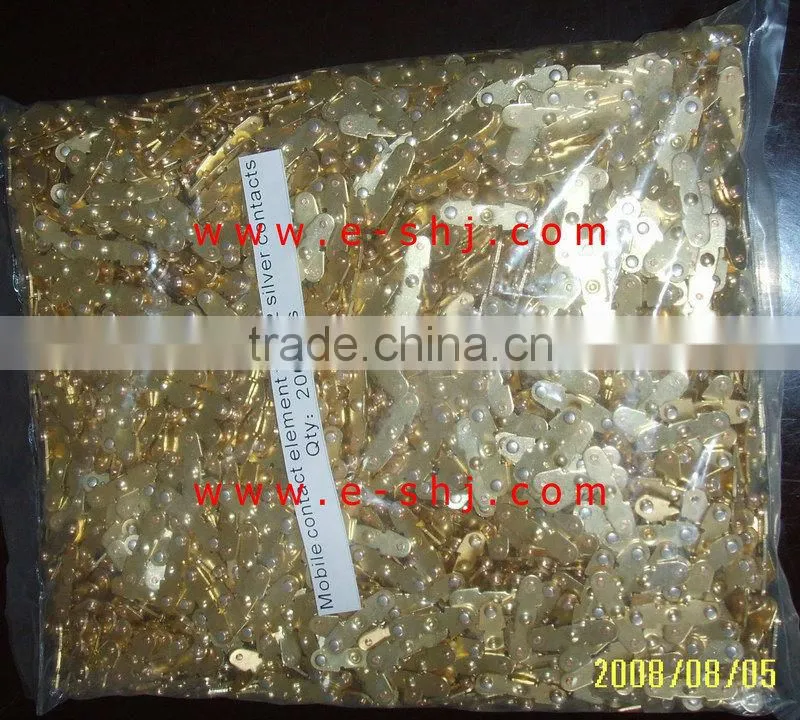 contact element with/without silver contact, brass contact component with silver revit, electrical silver contact