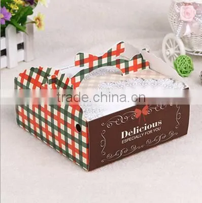 Portable bow 6 inch small folding gift box