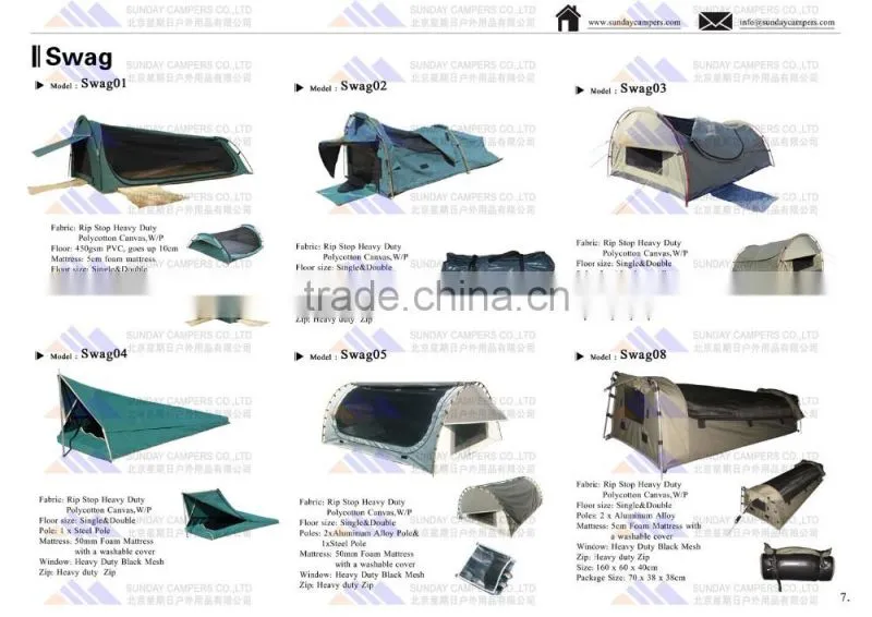 Double size Swag Camping Swags Canvas Tent Deluxe Extra Large