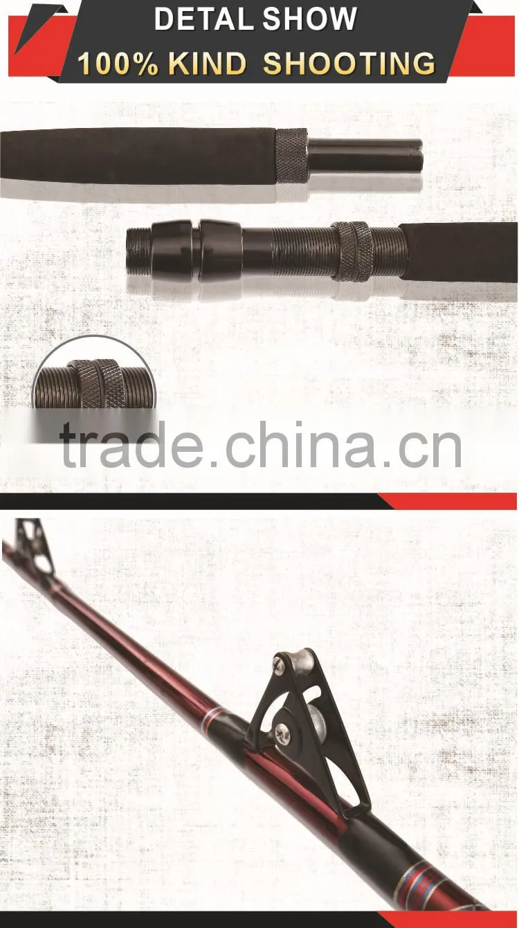 552 Fiberglass Red Trolling Boat Fishing Rod