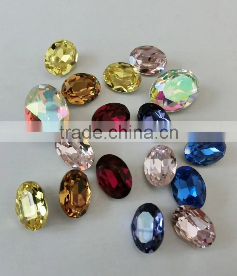 K9 oval fancy stones for clothes decoration