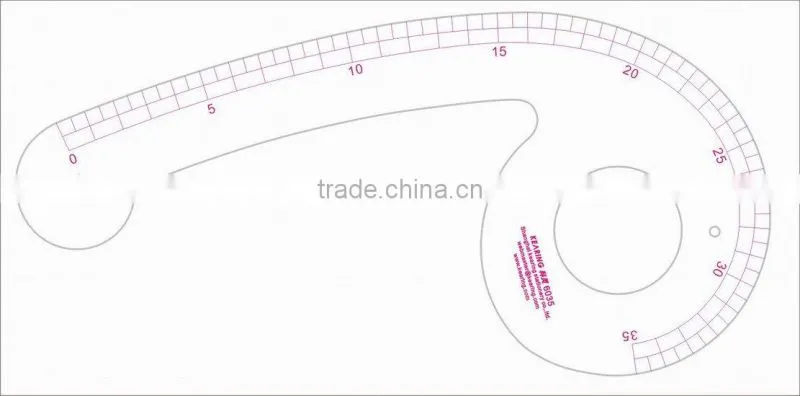 Sewing aluminium clothing template curve rulers,garment rulers China Kearing brand #6324a