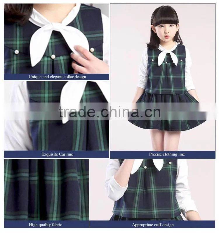Girls Check Dress School Uniform Manufacturer Guangzhou China