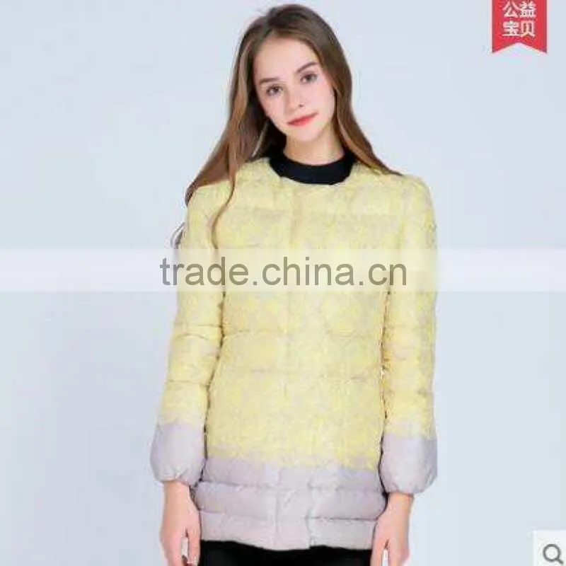 GZY down jacket women female coat slim charming model winter coat stock export Middle east 2017 china mixed model