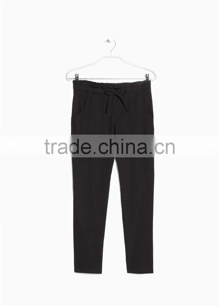Womens casual black relaxed cheap long yoga pants jogger pants women