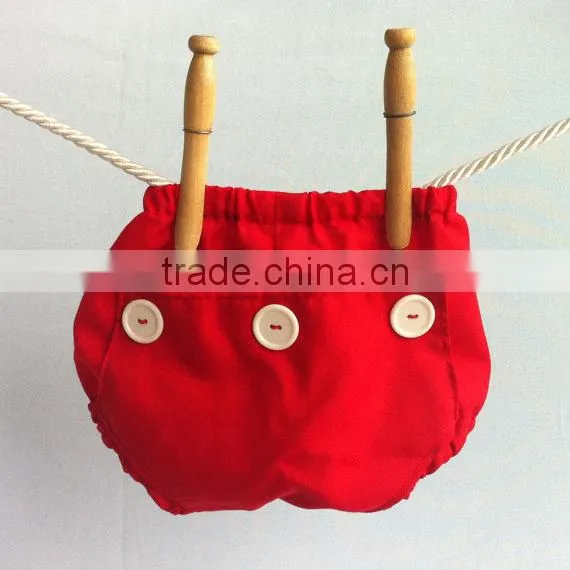 Navy baby underwear button style infant cotton clothes baby bloomers with diaper cover