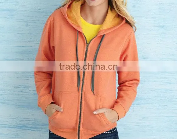 Hot Sale Ladies' Vintage Classic Full Zip Hooded Sweatshirts