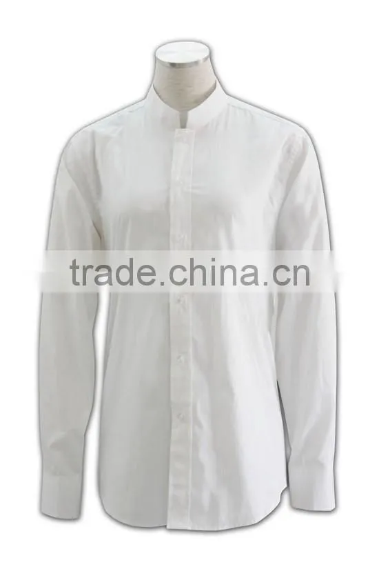 100% Cotton Design china made plain white ladies lightweight cotton shirts