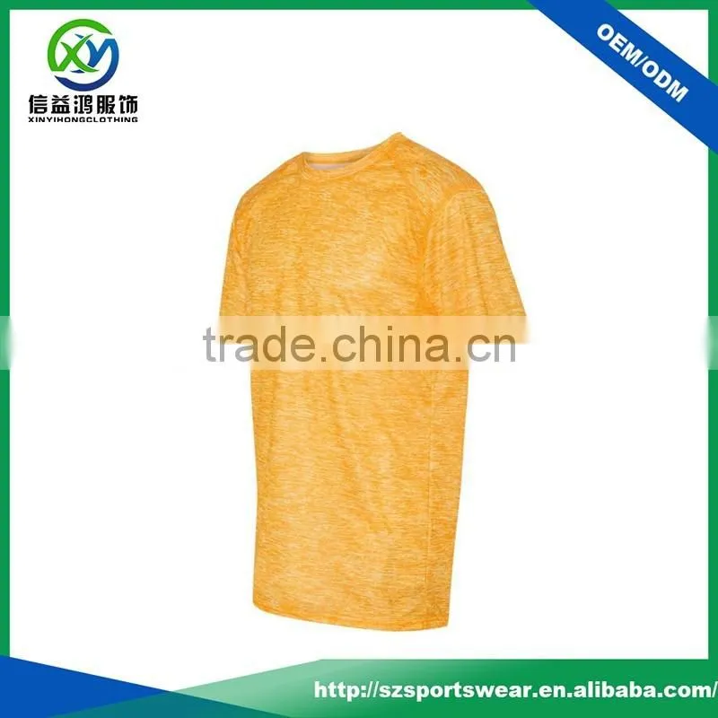 Basic style 50%polyester 50%cation fitness men t shirt design