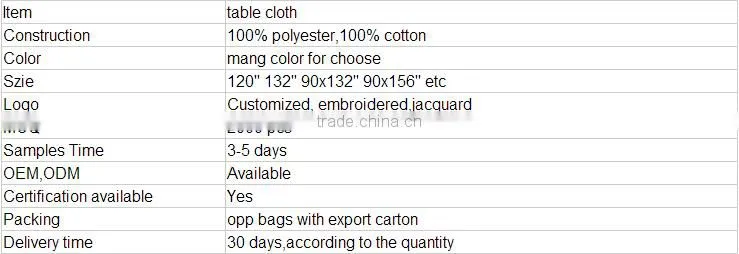 Square table cloth