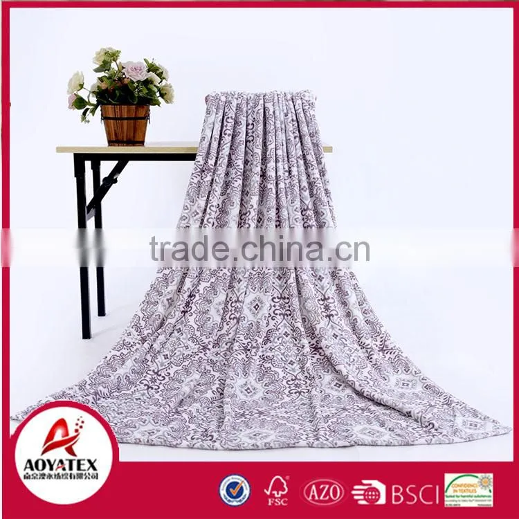 adult wholesale 100% polyester super soft printed flannel blanket