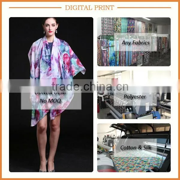 Digital Printed Flower Hot Hijab Sexy Women Scarf