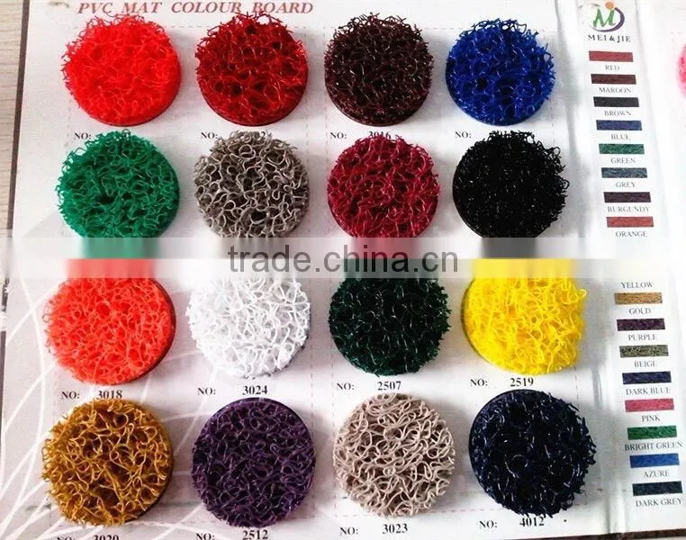 Small MOQ Low price Anti slip PVC coil foot Mat/carpet
