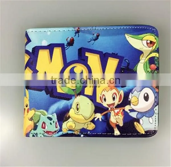 Hot Game Pokemon Go Wallet High Quality Pokemon Pikachu Money bag Pocket monster purse Cartoon Fold Wallet