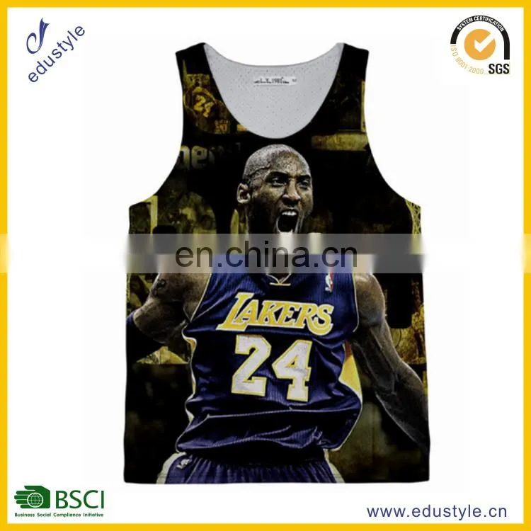 2015 new mens tank top wholesale sublimation tank top/custom gym tank top
