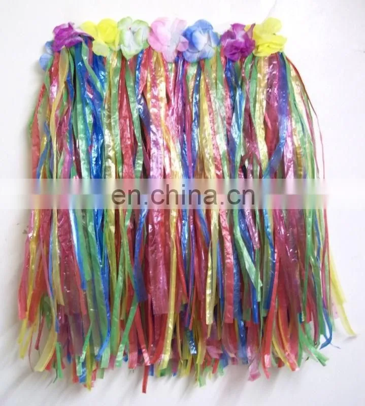 Hot Sale Cheap Beach Blue Coloured Hawaiian Grass Skirt Fancy Dress Costume GT2031