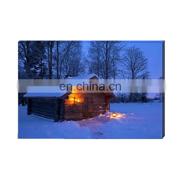Flashing beautiful firework city night scenery oil painting