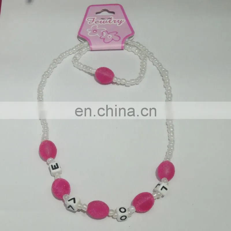 kids necklace and bracelet set with Luminous Color