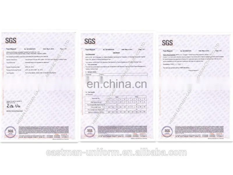 88%cotton 12% nylon industrial FR construction winter grey workwear overalls meet ul certificate