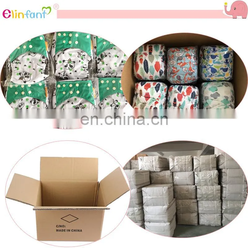 Elinfant Washable Baby Cloth Diapers Nappy New Prints Cloth Diaper